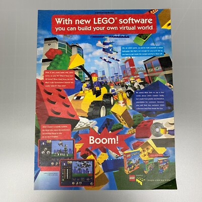 LEGO CREATOR VIRTUAL WORLD PC CD-ROM SOFTWARE 1998 VINTAGE RETRO ADVERT