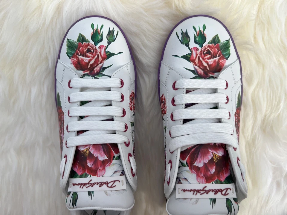 Dolce Gabbana, Limited Edition Floral Design, Studded Sole, Purple Sole Bottoms - Image 2 of 4