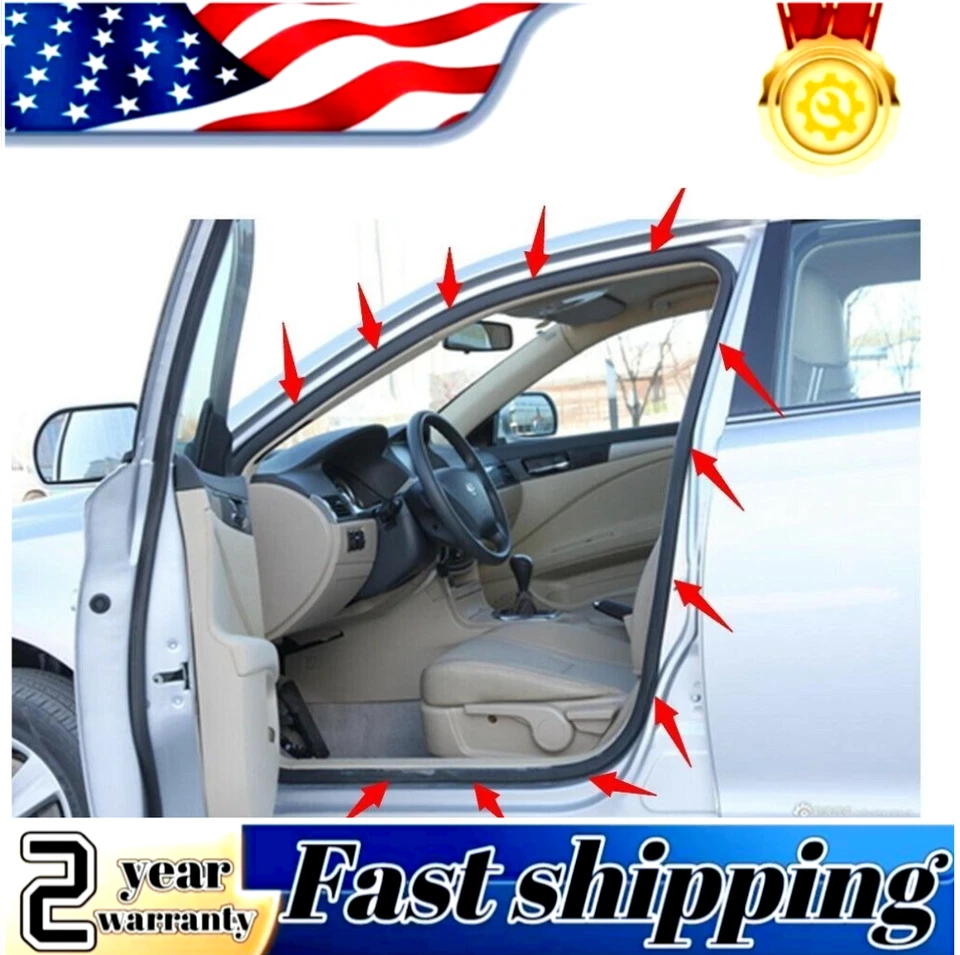 4 PCS Door Rubber Weatherstrip Seal On Body For Honda Accord Sedan 2013-2017 - Image 4 of 4