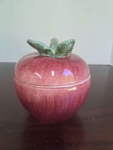 Napa Valley By Noble Excellence Apple Shape Sugar Bowl With Lid - Picture 3 of 11