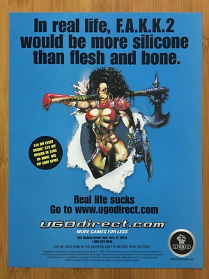 Heavy Metal FAKK 2 2000 Print Ad/Poster Official SIMON BISLEY Art