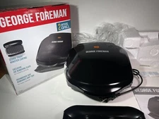George Foreman Classic Plate 2-Serving Indoor Electric Grill GR10B NOB