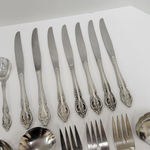 Oneida Brahms Stainless Steel Flatware Lot Of 21 Pieces Fork Knife Spoon - Picture 7 of 10