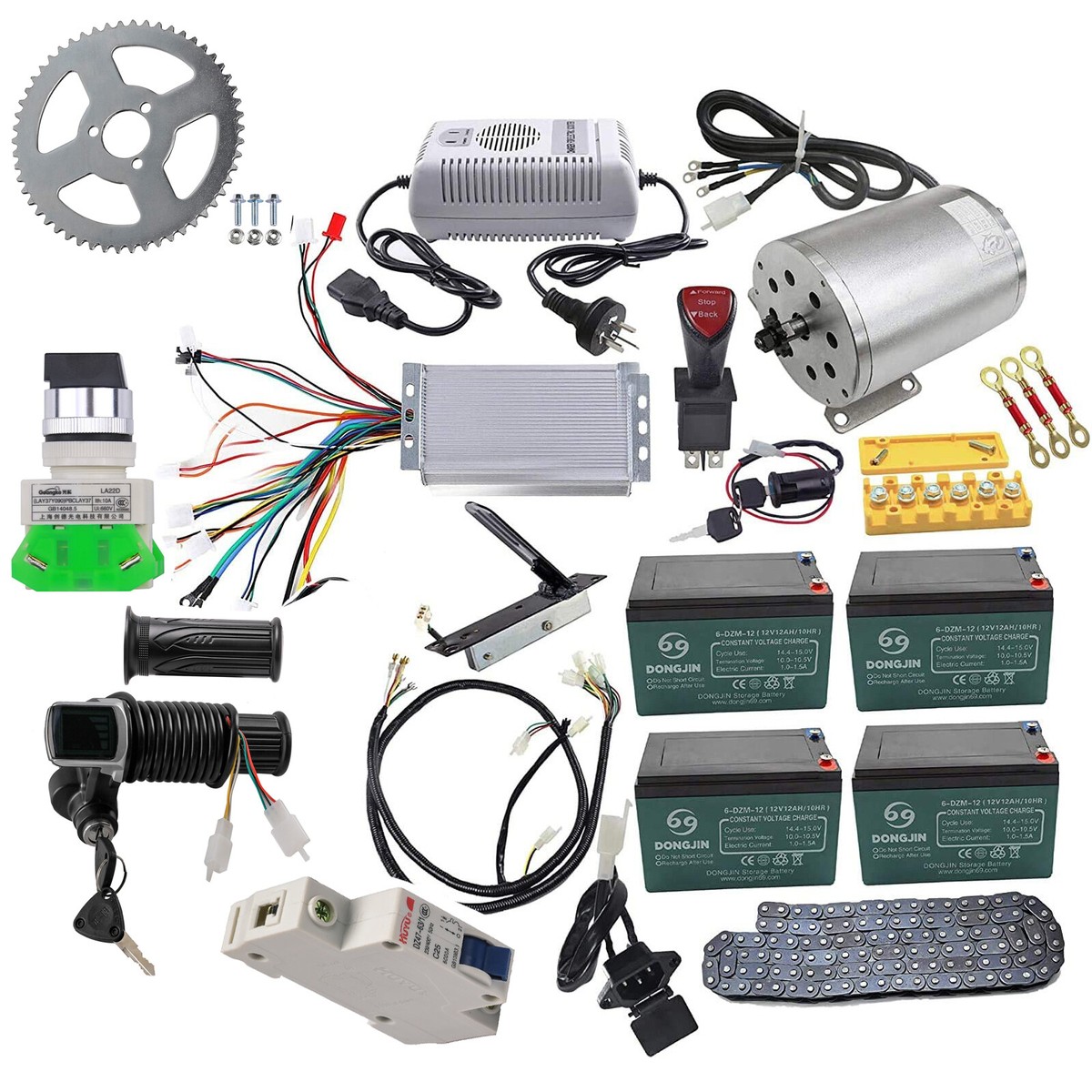 Kit Moteur électrique Sans Balais 48V 1800W Pour Go-kart, Quad, VTT – Avec Contrôleur