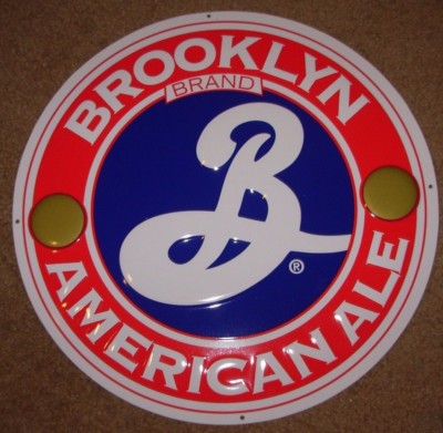 BROOKLYN American Ale Logo METAL TACKER SIGN craft beer brewery brewing C
