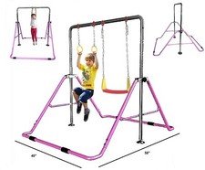 3-in-1 Kids Jungle Gym: Monkey Bars, Swing, Trapeze Rings - Playground Fun