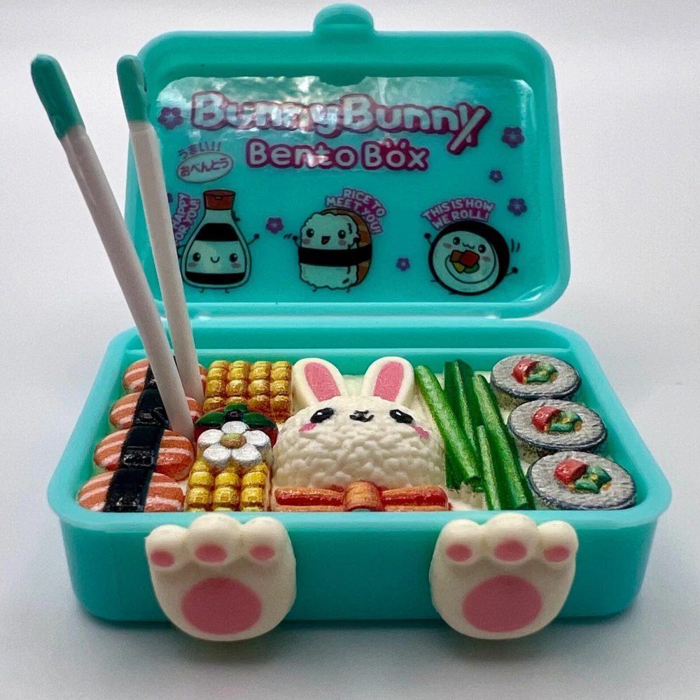 Bunny Bento Box Mini Brands Kawaii w/ Chopsticks ZURU Rare Bunny Bento Box Mini Brands Kawaii w/ Chopsticks ZURU Rare