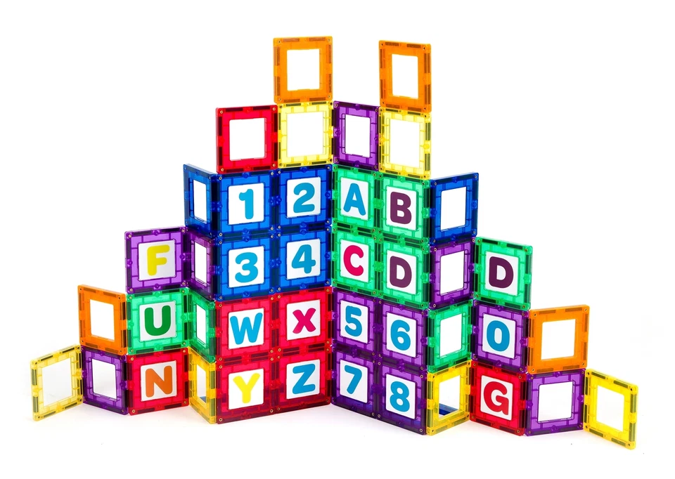 Playmags 36 PC Magnetic Set - Letters and Numbers Educational Clickins - Image 2 of 4