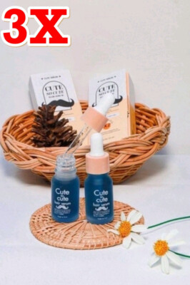 3x Cute So Cute Hair Serum For Growth Mustache Eyebrows Sideburns Beard 10ML