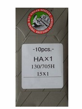 Organ 15 x 1, HA x 1 - home sewing machines needles, FLAT Side SHANK, Pack of 10