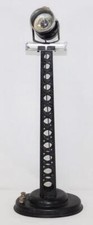 MARX 436 Searchlight Tower 13 3/4" Tall Black Spotlight Metal chrome platform O