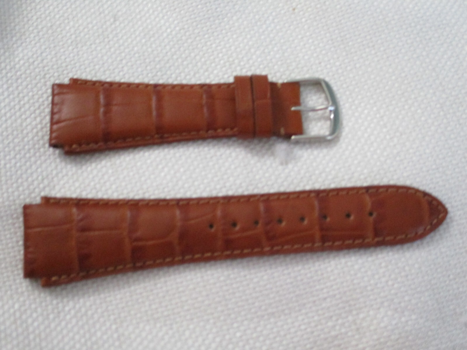 GENUINE leather watchstrap watch band strap 21mm cognac HAMILTON croco