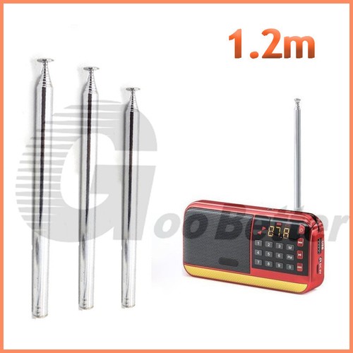 1.2m SMA Telescopic Aerial Antenna For TV Radio DAB AM/FM Replacement Connector - Afbeelding 1 van 8