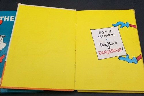 2 Dr. Seuss Books The Cat in A Hat & Fox in Socks Hardcover I Can Read Myself - Foto 13 di 19