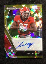 2021 Panini Prizm Draft Picks Tre McKitty Gold Ice Auto #DPA-TRE RC