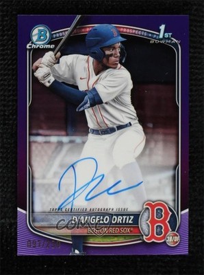 2025 Bowman Chrome Prospect Purple Refractor 97/250 D'Angelo Ortiz Auto z7w