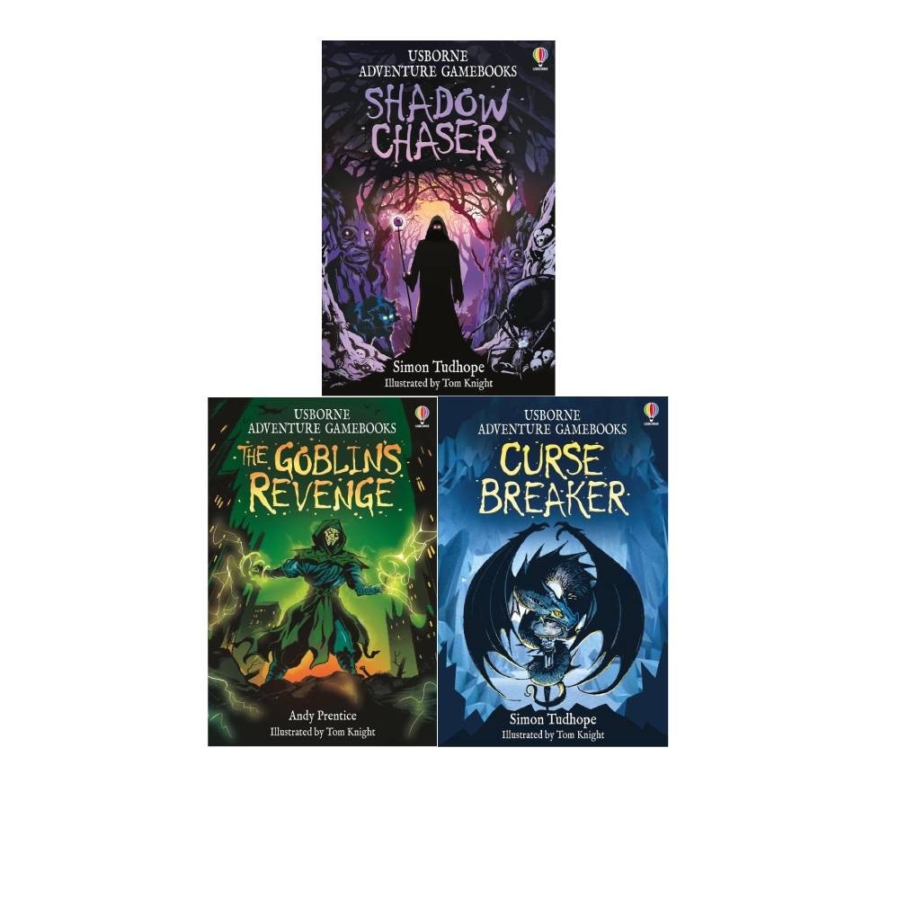Adventure Gamebooks Series 3 Books Set By Simon Tudhope, Tom Knight Curse Breake