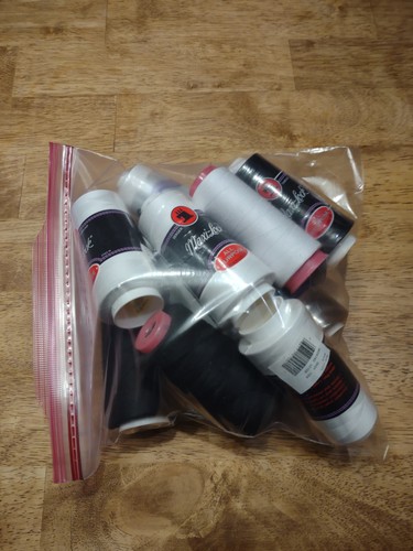 Black and White Maxi-Lock Serger Thread- New and Used