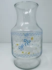 Vtg Anchor Hocking Blue Ribbon Country Goose Glass Juice Carafe No Lid 9” 1987