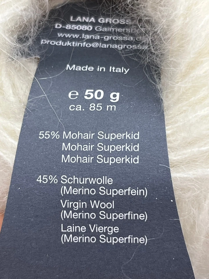 Lana Grossa Mohair di Gio, Mohair/Schurwolle, 50g ca. 85m, versch.Farben - Bild 2 von 3