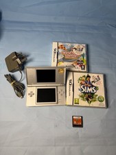 Nintendo DS Lite Silver Console + Charger | Cooking Mama & The Sims 3 | Tested