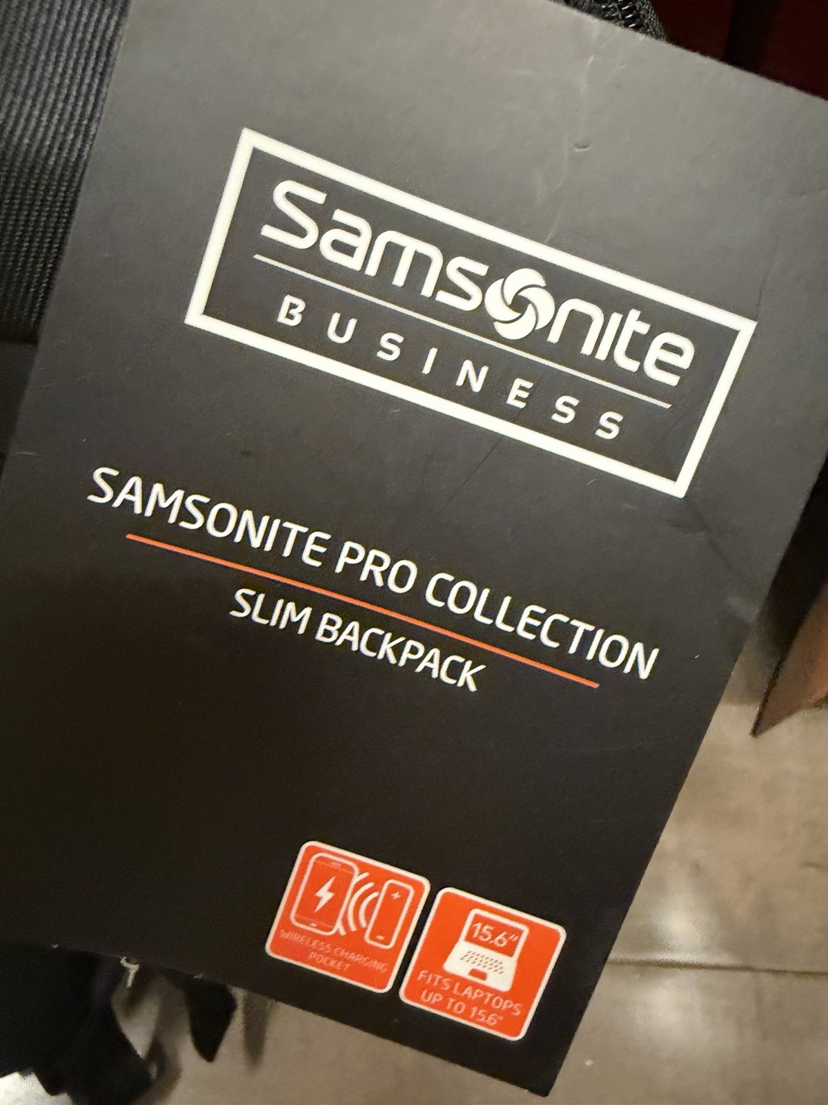 NEW Samsonite Business Pro Collection Slim Backpack (Black) image 6