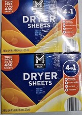 Member's Mark Dryer Sheets Fresh Clean Scent Fabric Softener 480 Count 2pk