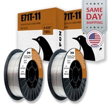 (2 x 10-Lb Spools) E71T-11 .030" Flux Core Welding Wire - Gasless Mild Steel MIG