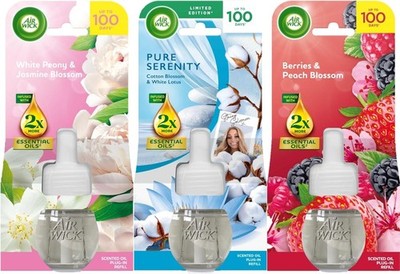 Airwick Plug-in-Nachfüllpackungen - je 2 Stück - Pure Serenity - White P&J - Berries & Peach