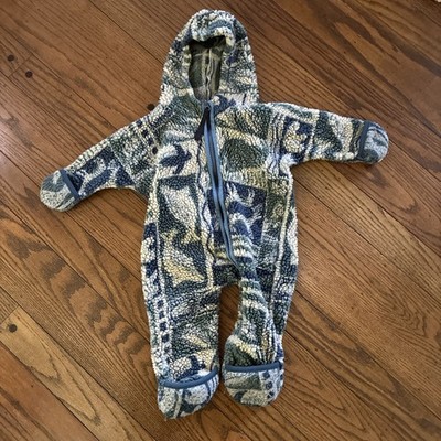 Baby Vintage REI Polartec Deep Pile Fleece Bunting Snow Suit Sz 18 Months USA