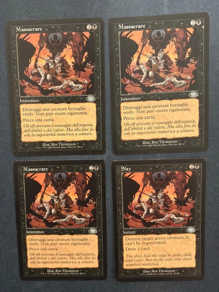 MTG 4X PLANESHIFT SLAY ~ ITALIAN + ENGLISH MAGIC THE GATHERING UNCOMMON BLACK - Image 3 of 4