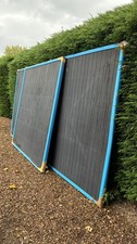 3 garage doors up & over. Panel only. Unused. Garador 2120w x 2120h. Brown ribs