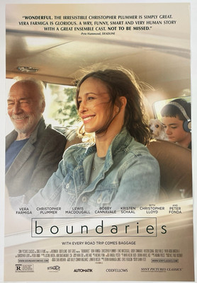 BOUNDARIES ORIGINAL MOVIE THEATER POSTER 27'' x 40'' DOUBLE SIDED DS 2018