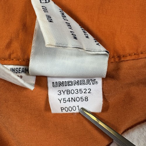 Vintage UNIONBAY Men’s 34x32 Carbon Orange Cargo Pants Y2K Utility, $50 - Photo 7