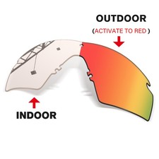 Transition-Clear to Red Replacement Lenses for Oakley M Frame 2.0 Strike