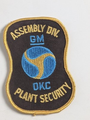 Vintage General Motors GM OKC Assembly Plant Security Uniform Patch Oklahoma...