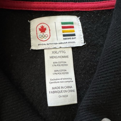 Hudson’s Bay Team Canada Olympics Men’s Black Full Zip Jacket Sz XXL READ - Picture 5 of 10