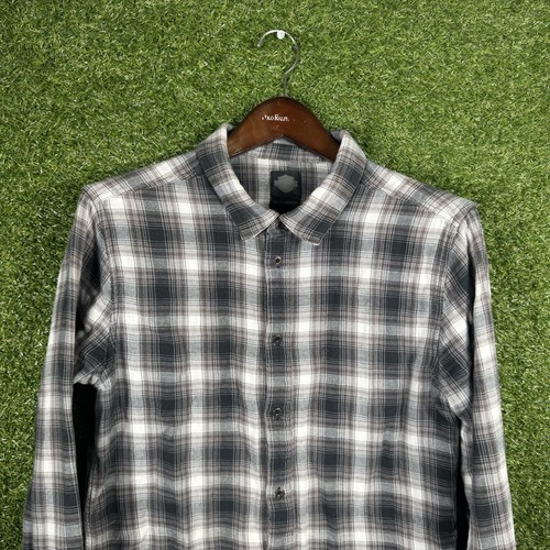 Harley Davidson Shirt Mens Medium Flannel Plaid Lined Button Up Long Sleeve - Picture 4 of 12