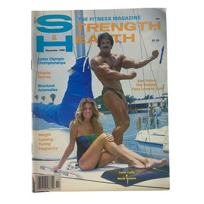 #ad Strength amp; Health Magazine November 1980 Frank Calta Becky Roberts No Label $24.95