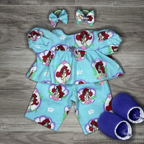 16” Cabbage Patch Kids Doll Mermaid Flannel Pjs Clothes Slippers Bows