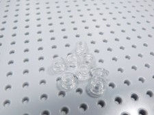 LEGO Lot of 8 Trans Clear Round 1x1 Plates w/ Open Center AY