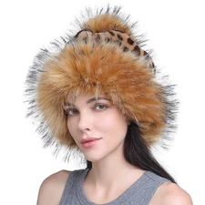 Imitation Fox Fur Ball Hat Autumn and Winter Warm Anti-cold Fur Hat Ski Hat