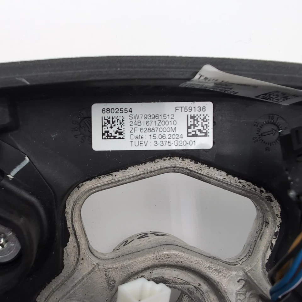 2019 - 2024 BMW 330I FRONT SPORT STEERING WHEEL BLACK LEATHER W/PADDLE SHIFTERS - Image 4 of 4