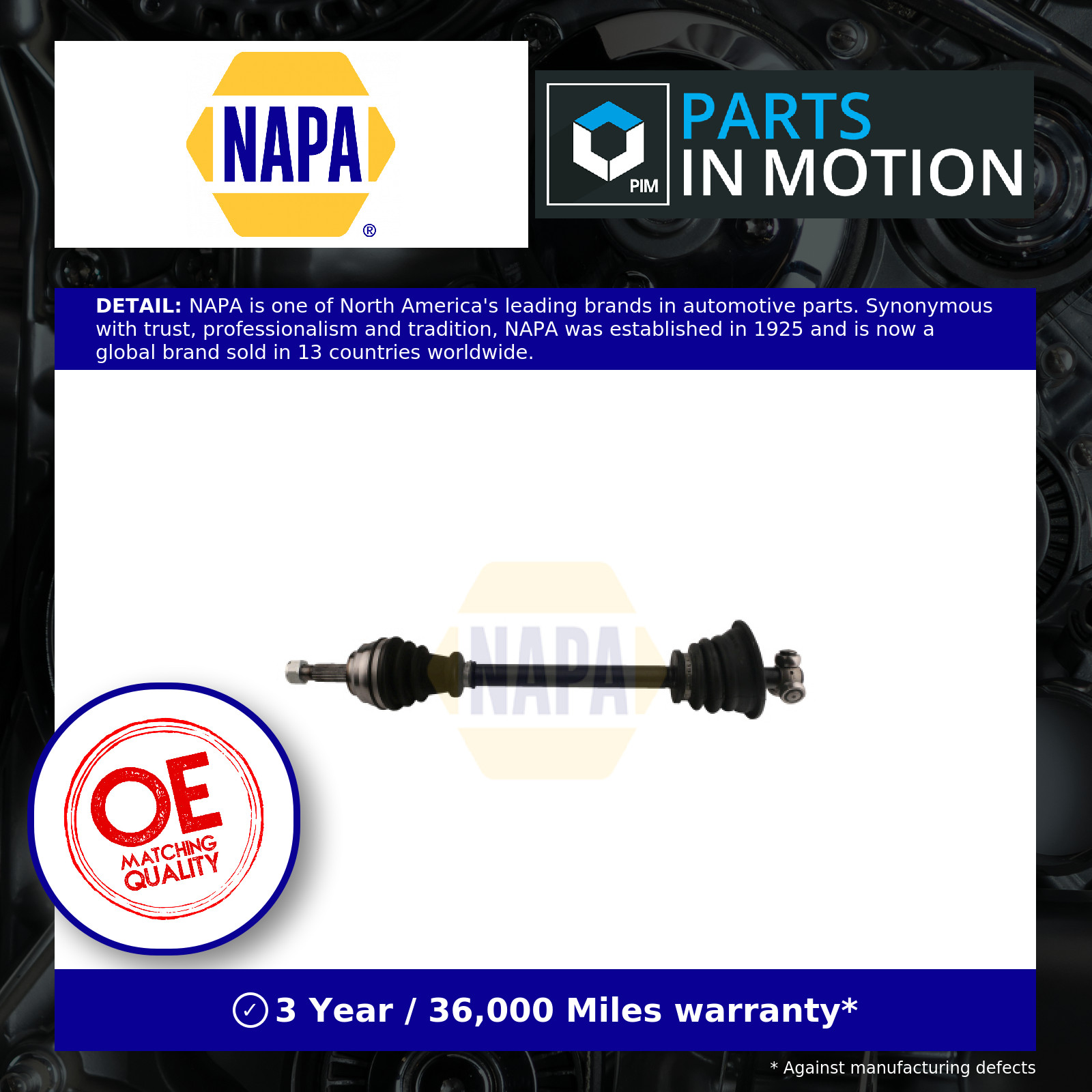 Drive Shaft fits RENAULT CLIO Mk2 1.2 Front Left 98 to 16 Manual Transmission