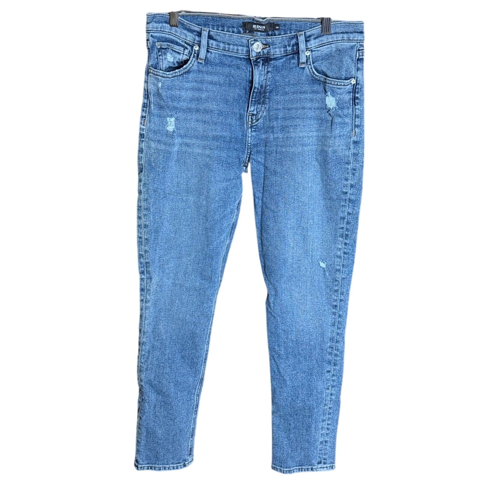 Anthropologie Hudson Lana Boyfriend Ankle Jeans Everlast Blue Size 28 image 5