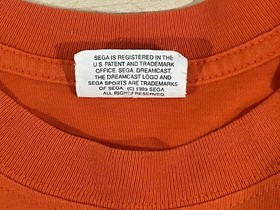 Vintage Promotional Sega Dreamcast T Shirt Orange Medium/Large Promo