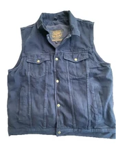 Milwaukee Leather Men's Snap Front Denim Club Style Vest w/Gun Pocket Men’s XL