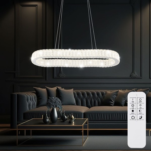 Pendellampe HäNgeleuchte Kronleuchter Led Fernbedienung Nachtlicht K5 Kristalle-image