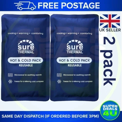 Sure Thermal Hot & Cold Reusable Pack. Cooling-Warming-Comforting - 2 Pack