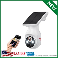 1080p WiFi Security Camera with Solar Panel, Battery Powered, Pan Tilt, AI Motio